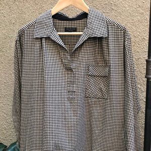 Rag & Bone Collared Tunic in Plaid Cotton